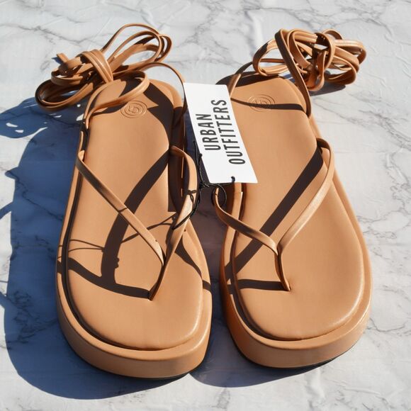 Urban Outfitters Platform Thong Wrap Sandals Size 9M - Picture 3 of 10